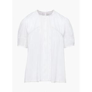 Wilfred Wallflower Blouse Crew Neck Lace Trim White - S